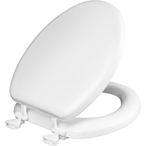 Mayfair Padded Toilet Seat, Soft Vinyl over Wood Core, Elongated