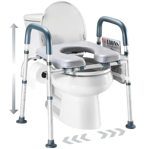 Riser Adjustable Raised Toilet Seat with Handles - view 2