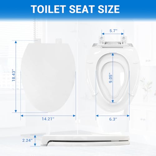Elongated Toilet Seat with Built-In view 2