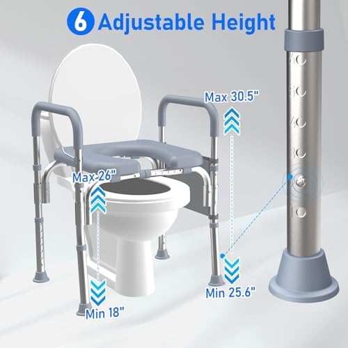 Raised Toilet Seat with Handles view 4