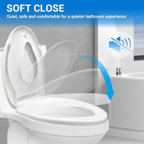 Elongated Toilet Seat with Built-In view 3