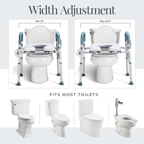 Raised Toilet Seat Riser Adjustable view 2