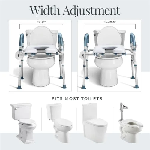 Riser Adjustable Raised Toilet Seat with Handles - view 3