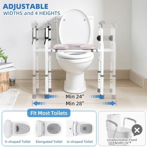 Bariatric Raised Toilet Seat with view 2