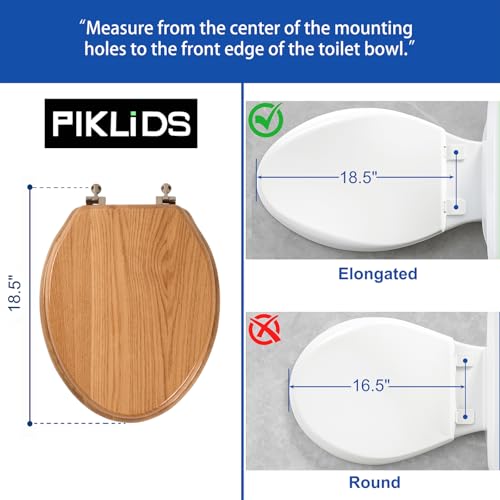 Toilet Seat Oak Wood Solid view 3