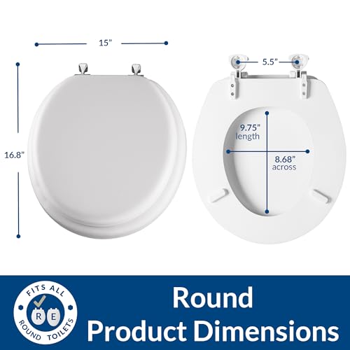 Mayfair padded round toilet seat - chrome hinge