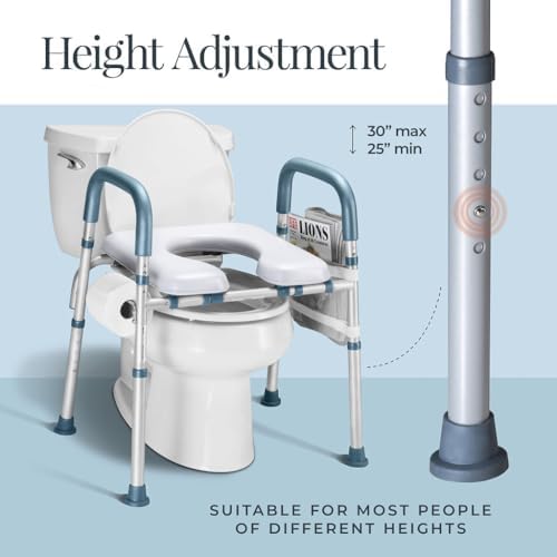 Raised Toilet Seat Riser Adjustable view 3