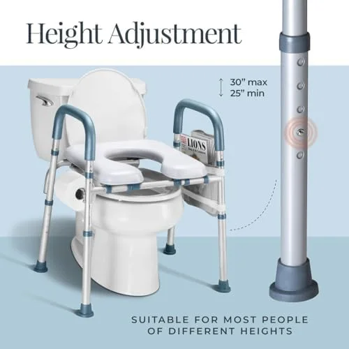 Riser Adjustable Raised Toilet Seat with Handles - view 4