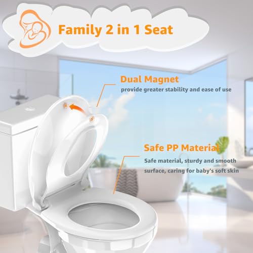 Toilet Seat with Toddler Seat (2-in-1, Round) - view 3