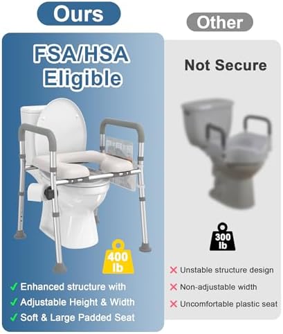 HOMLAND Raised Toilet Seat with view 4