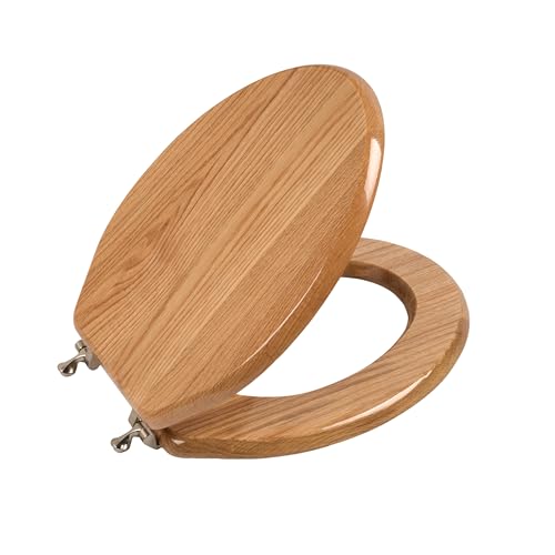 Toilet Seat Oak Wood Solid