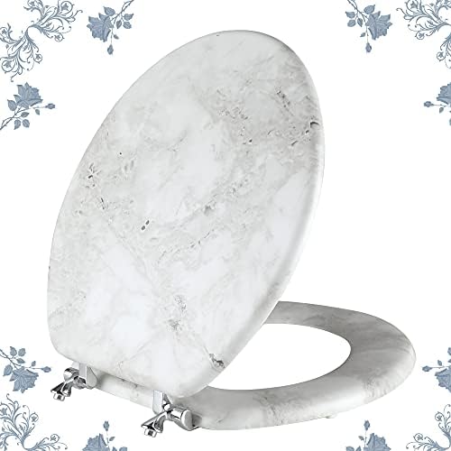 Round Marble Toilet Seat Natural