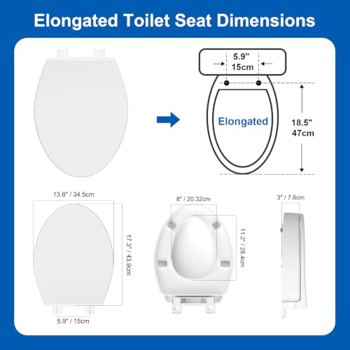 Hibbent Elongated Padded Toilet Seat view 4