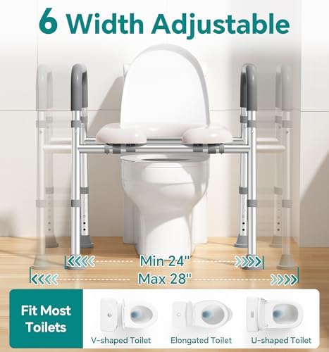 Soundfuse Padded Raised Toilet Seat view 2