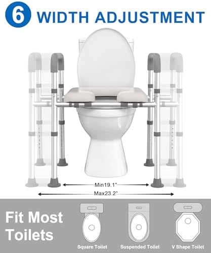 HOMLAND Raised Toilet Seat with view 2