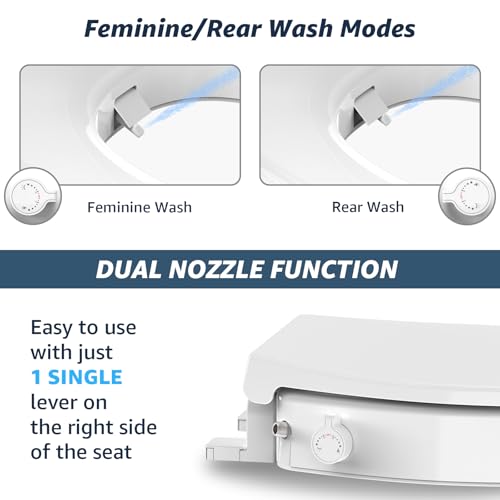 Raised Elongated Bidet Toilet Seat view 3