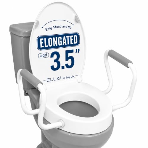Elongated Raised Toilet Seat,3.5” Toilet