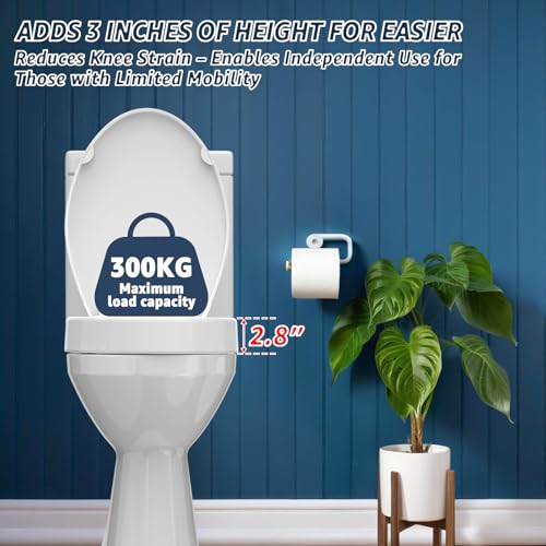 Huttdmel Raised Toilet Seat Elongated view 2