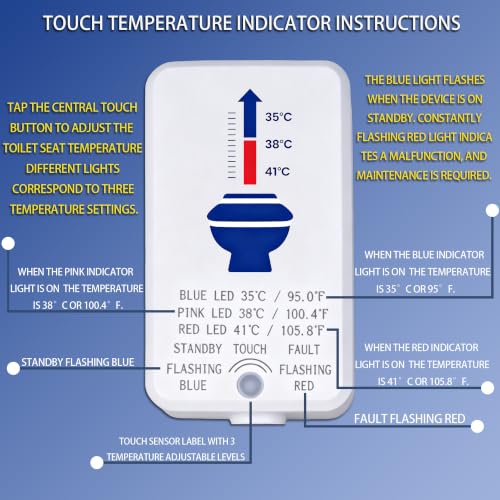 Heated round Toilet Seat Elongated view 5