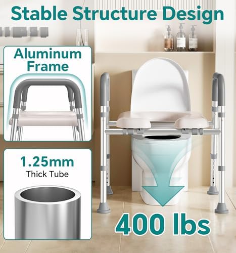 Soundfuse Padded Raised Toilet Seat view 4