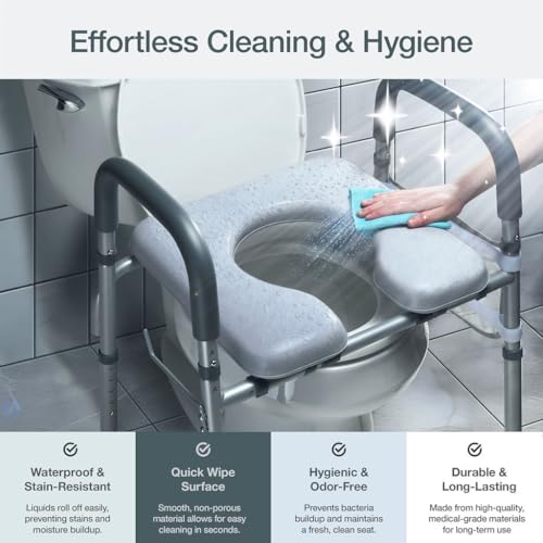 Raised Toilet Seat Riser Adjustable view 5