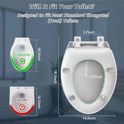 Huttdmel Raised Toilet Seat Elongated view 5
