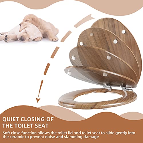Slow Close Wood Toilet Seat view 3