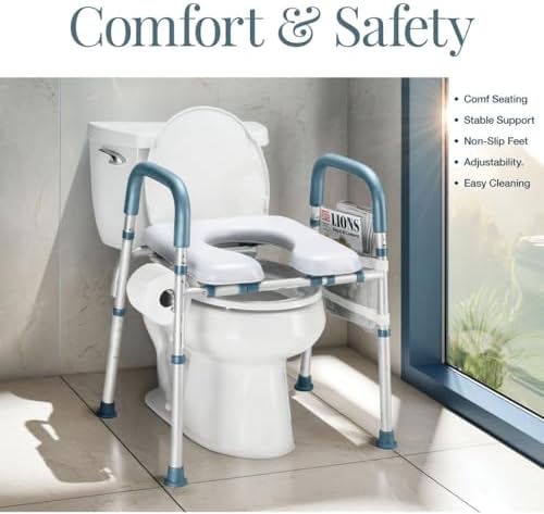 Raised Toilet Seat Riser Adjustable view 4
