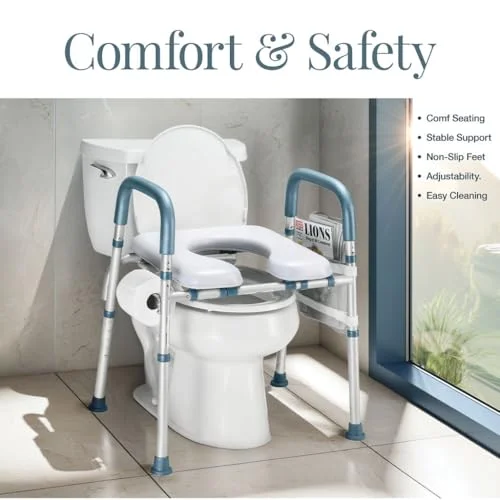 Riser Adjustable Raised Toilet Seat with Handles - view 5