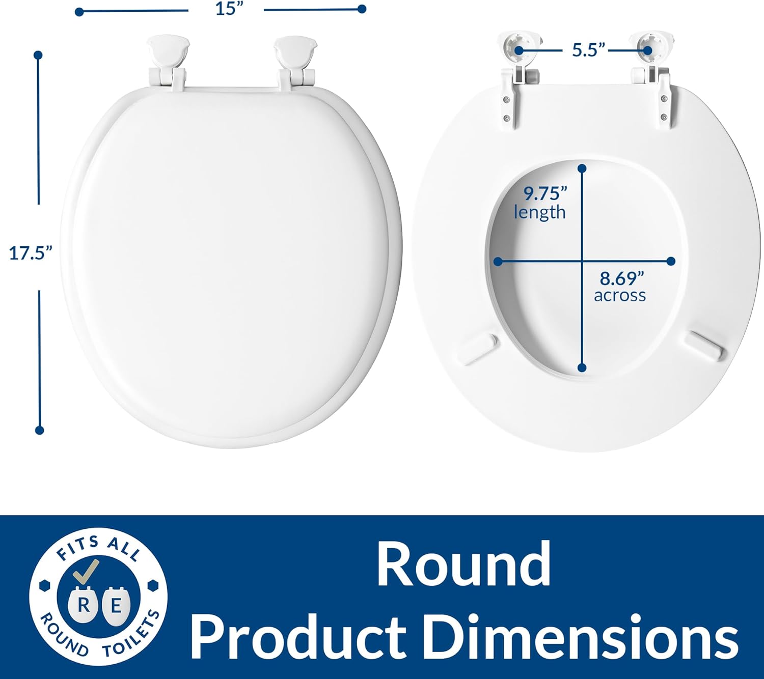 Mayfair Padded Toilet Seat Cushioned view 2