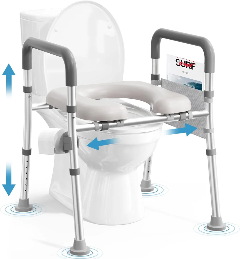 Soundfuse Raised Toilet Seat with Handles