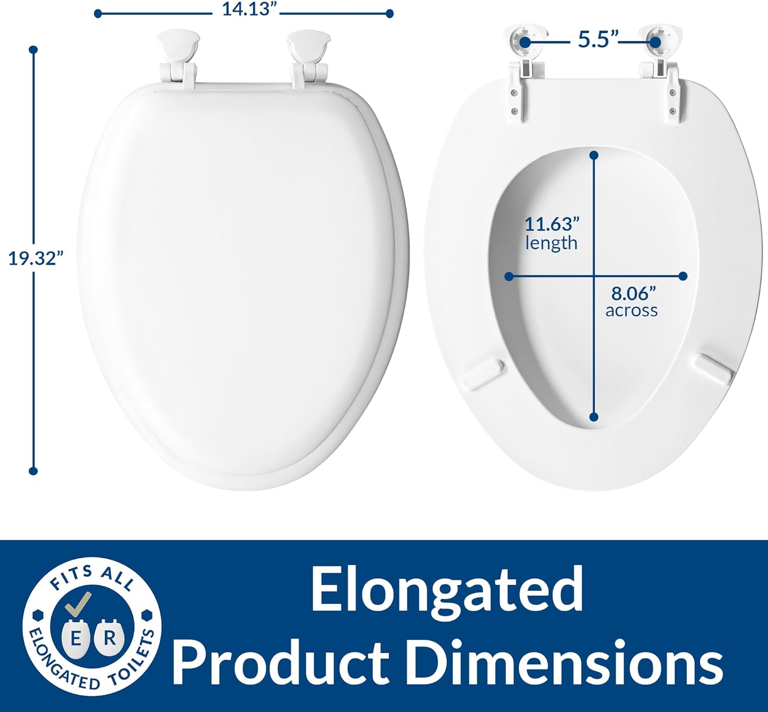 Mayfair Padded Toilet Seat Cushioned view 2