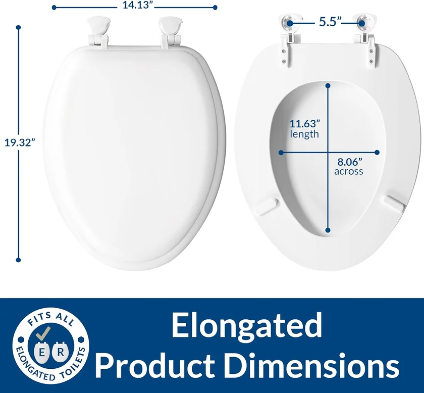 Mayfair Padded Toilet Seat Elongated - view 2
